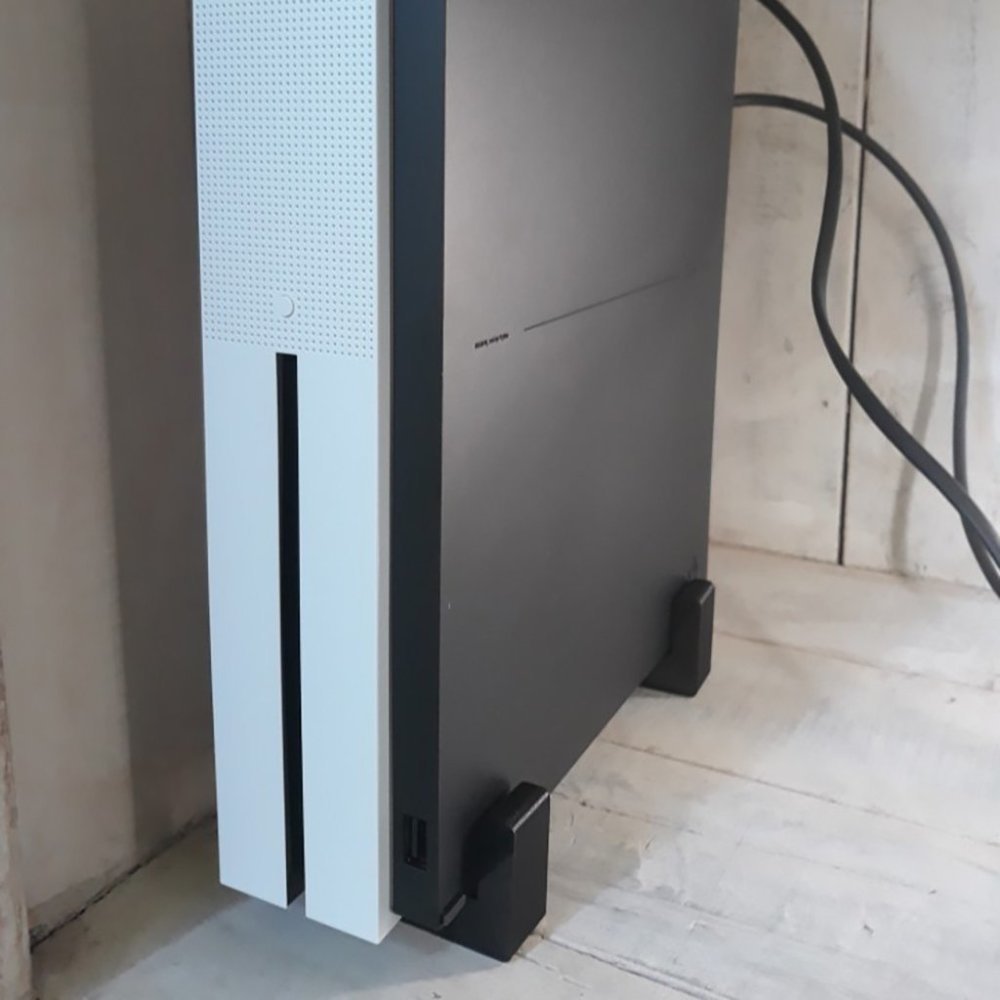 Microsoft Xbox One S Vertical Stand Upright Position Improves System Console